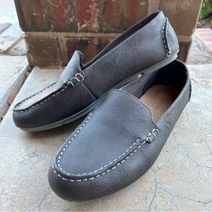 Sperry Leather Suede Driving Shoes Loafer Gray Slip On Sz 7M